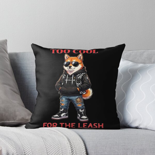 Item preview, Too Cool For The Leash Hip Hop Shiba Inu Dog Streetwear designed and sold by ChaemmRichStudio.