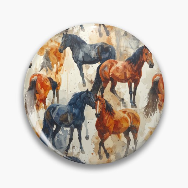 Item preview, Wild Horses Watercolor Abstract Pattern designed and sold by thelivingrp.