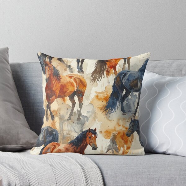 Item preview, Wild Horses Watercolor Abstract Pattern designed and sold by thelivingrp.