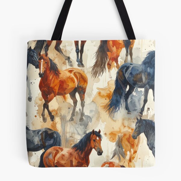 Item preview, Wild Horses Watercolor Abstract Pattern designed and sold by thelivingrp.