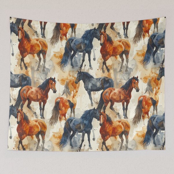 Item preview, Wild Horses Watercolor Abstract Pattern designed and sold by thelivingrp.