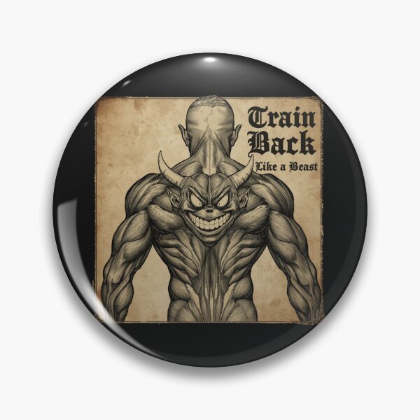 Item preview, Train Your Back Like a Beast | Demon Back Anatomy Metal Gym Design designed and sold by Sparkofart07.