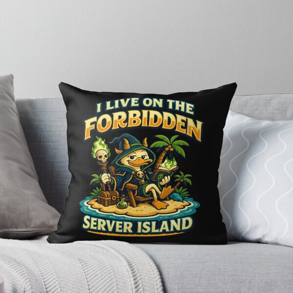 Item preview, I Live On The Forbidden Server Island Funny Duck Design designed and sold by TeeTimeTreasure.