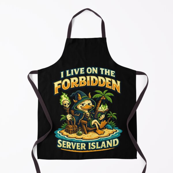 Item preview, I Live On The Forbidden Server Island Funny Duck Design designed and sold by TeeTimeTreasure.