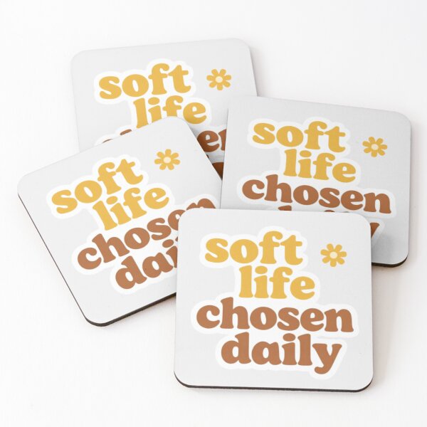 Item preview, Soft Life Chosen Daily – Calm Healing Affirmation Typography Design designed and sold by CosmicQuietStudio.