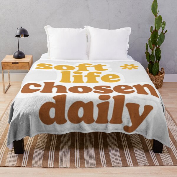 Item preview, Soft Life Chosen Daily – Calm Healing Affirmation Typography Design designed and sold by CosmicQuietLab.
