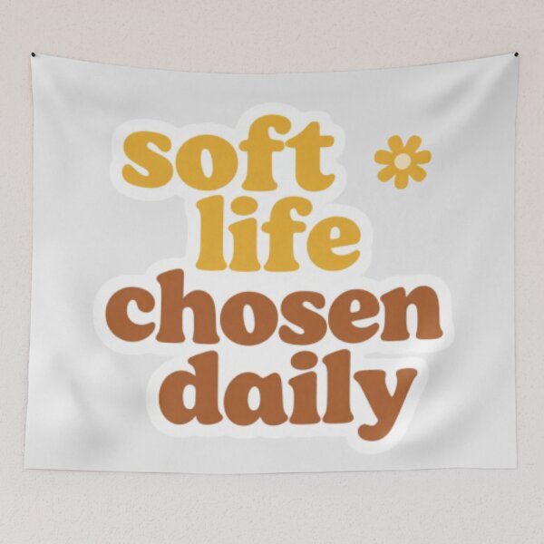 Item preview, Soft Life Chosen Daily – Calm Healing Affirmation Typography Design designed and sold by CosmicQuietLab.