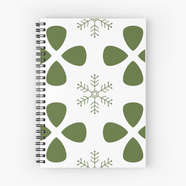 Item preview, Nordic floral and snowflake seamless pattern in olive green designed and sold by Longsilp.