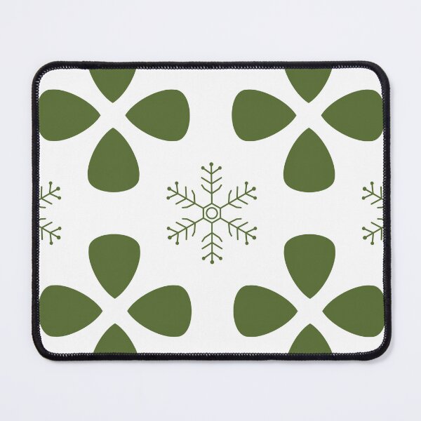 Item preview, Nordic floral and snowflake seamless pattern in olive green designed and sold by Longsilp.