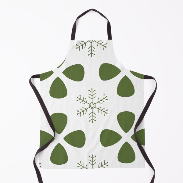 Item preview, Nordic floral and snowflake seamless pattern in olive green designed and sold by Longsilp.
