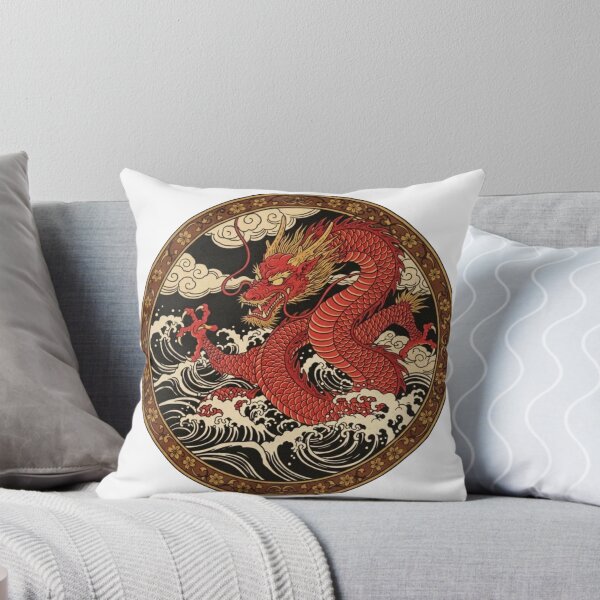 Item preview, #3 Sekiryu | Red Wave Dragon designed and sold by FUJIYAMA-JAPAN-WORKS.