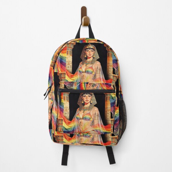 Item preview, Egyptian Queen of Pride - Rainbow Goddess Illustration designed and sold by Hen-C-Art.