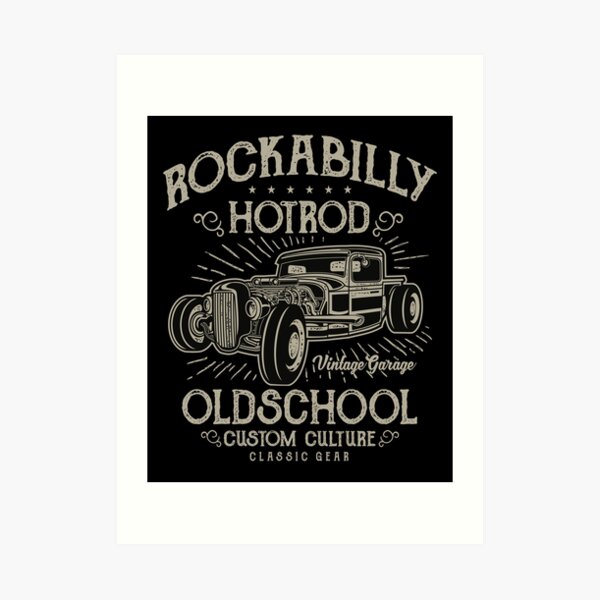 Aperçu de l'œuvre Hotrod Rockabilly, voitures anciennes des années 50 créée et vendue par MemphisCenter.