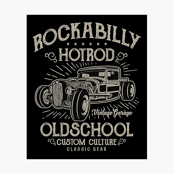 Aperçu de l'œuvre Hotrod Rockabilly, voitures anciennes des années 50 créée et vendue par MemphisCenter.