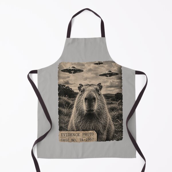 Item preview, Funny Capybara Graphic Tee Alien UFO Evidence Photo Vintage designed and sold by MabelWells.
