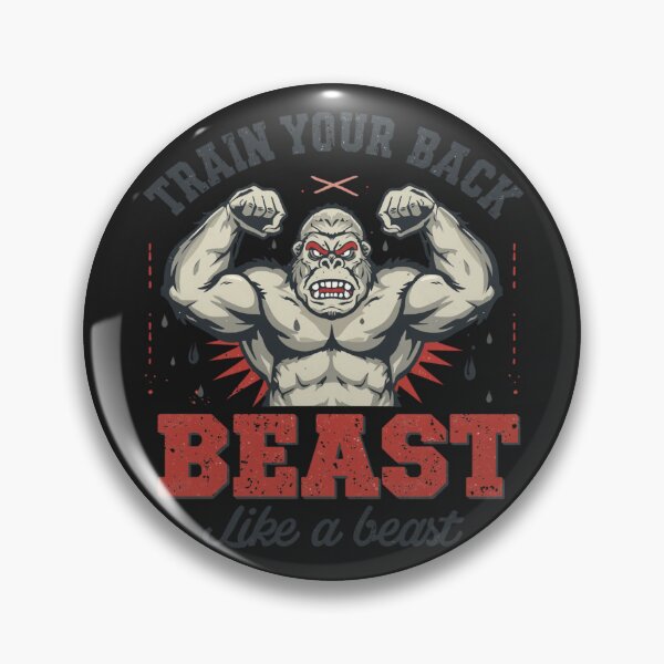 Item preview, Train Your Back Like a Beast – Angry Gorilla Gym Retro Cartoon designed and sold by Sparkofart07.