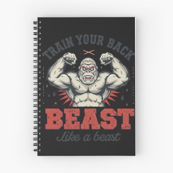Item preview, Train Your Back Like a Beast – Angry Gorilla Gym Retro Cartoon designed and sold by Sparkofart07.
