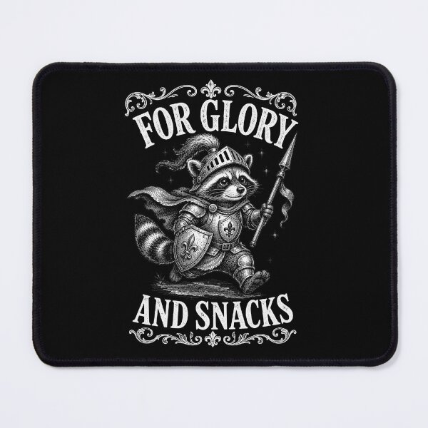 Item preview, For Glory And Snacks Cottagecore Meme Design - Cute Raccoon Knight designed and sold by Lichtisign.