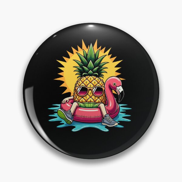 Item preview, Funny Pineapple On Flamingo Float Tropical Summer Boys Kids designed and sold by Littermin.