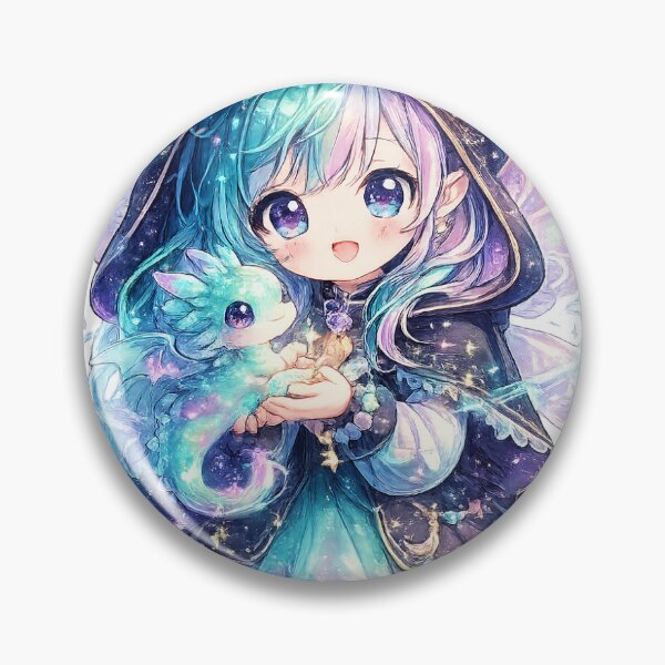 Item preview, Aurora Dragon Keeper – Magical Kawaii Fantasy Sticker designed and sold by blossomfun.