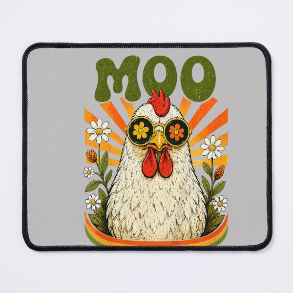 Item preview, Funny Moo Chicken Graphic Tee Men Women Farm Animal Vintage designed and sold by MabelWells.