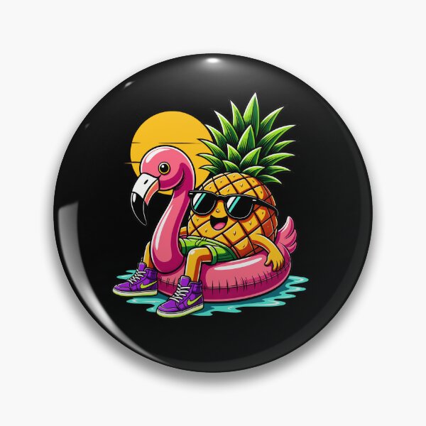 Item preview, Funny Pineapple On Flamingo Float Tropical Summer Boys Kids designed and sold by Littermin.