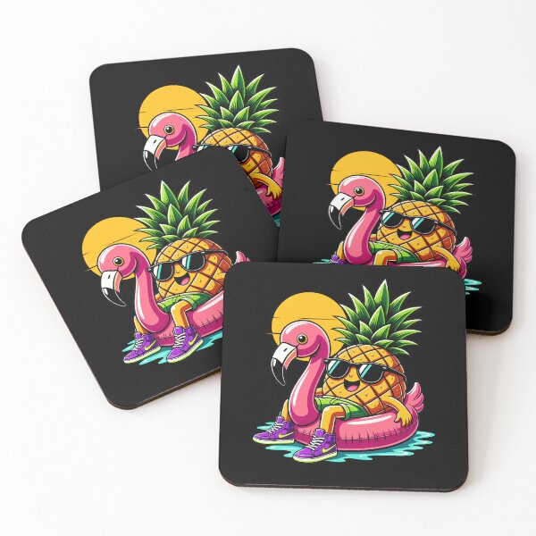 Item preview, Funny Pineapple On Flamingo Float Tropical Summer Boys Kids designed and sold by Littermin.