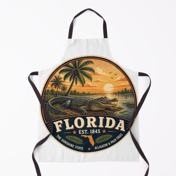 Item preview, Florida Retro State Badge – Vintage Travel Graphic designed and sold by Mac Sketches.