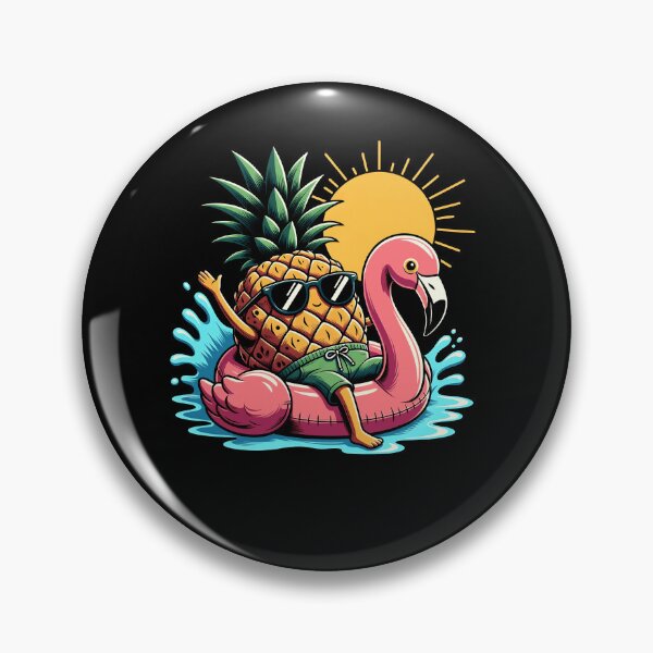 Item preview, Funny Pineapple On Flamingo Float Tropical Summer Boys Kids designed and sold by Littermin.