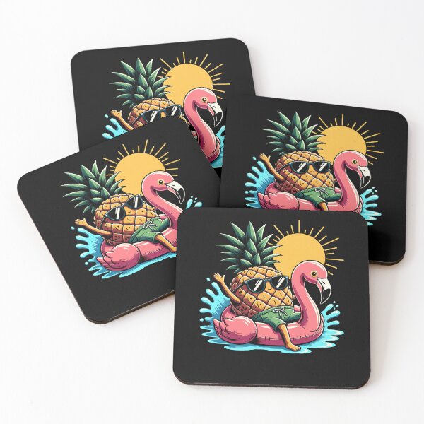 Item preview, Funny Pineapple On Flamingo Float Tropical Summer Boys Kids designed and sold by Littermin.