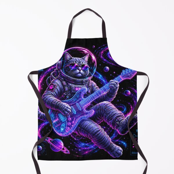 Item preview, Neon Space Guitarist Astronaut Galaxy Art designed and sold by Luna-Flow.