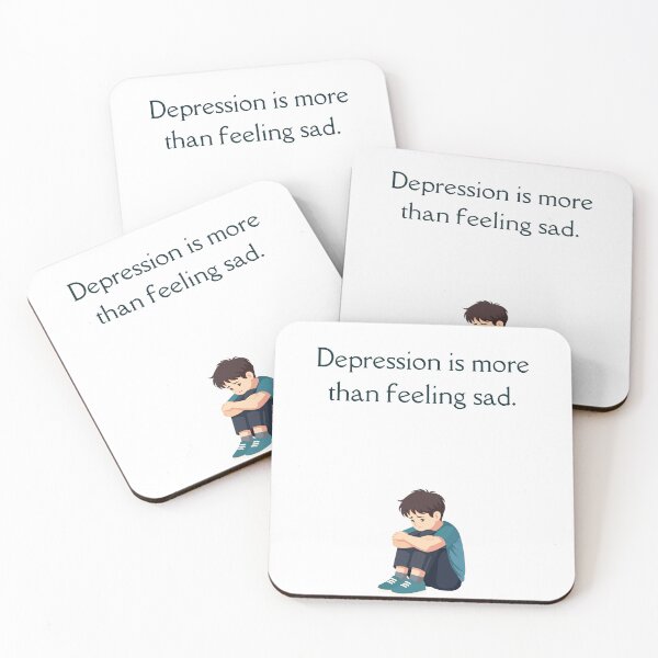 Item preview, Depression is more than feeling sad. designed and sold by Nene Bird Designs.