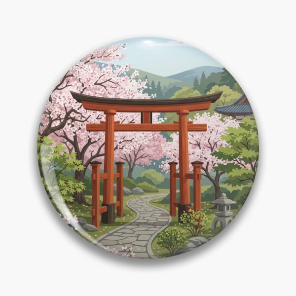 Item preview, Torii Path Through Sakura Garden designed and sold by Prachodayat Artworks.