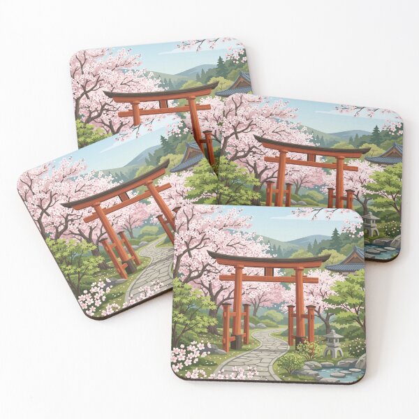 Item preview, Torii Path Through Sakura Garden designed and sold by Prachodayat Artworks.