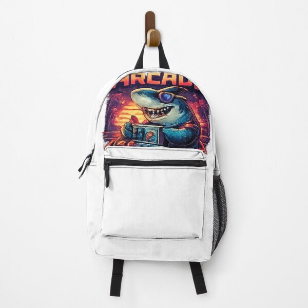 Item preview, Retro Arcade Shark Gamer Oil Painting designed and sold by GUINewAlex.