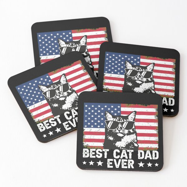 Item preview, Best Cat Dad Ever USA Flag Cool Kitty Dad designed and sold by GiaoCalonas.