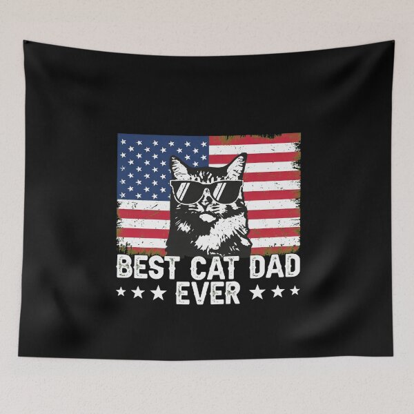 Item preview, Best Cat Dad Ever USA Flag Cool Kitty Dad designed and sold by GiaoCalonas.