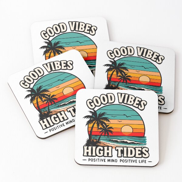 Item preview, Good Vibes High Tides | Retro Beach Sunset Positive Life Design designed and sold by FAFshop.