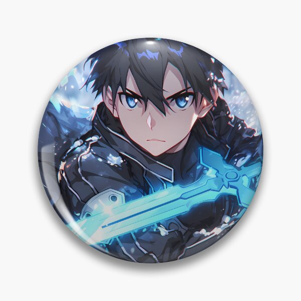 Artikelvorschau, Kirito Sword Art Online Icy Blue Anime Hero Focus entworfen und verkauft von earlobejerk.