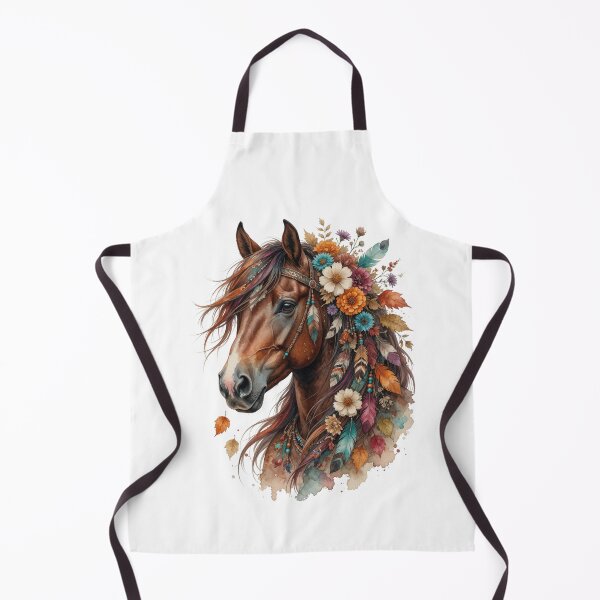 Item preview, Floral Wild Horse Country Horse Boho Watercolor designed and sold by CF_VintageDesign.
