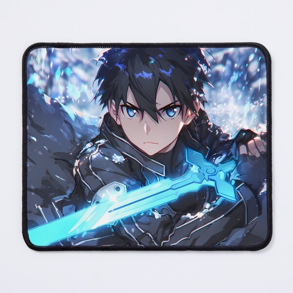 Item preview, Kirito Sword Art Online Icy Blue Anime Hero Focus designed and sold by earlobejerk.