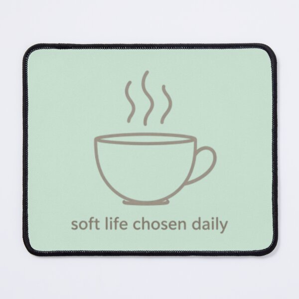 Item preview, Soft Life Chosen Daily – Minimalist Affirmation Typography Design designed and sold by CosmicQuietLab.