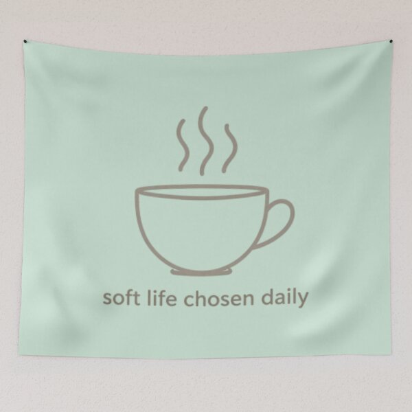 Item preview, Soft Life Chosen Daily – Minimalist Affirmation Typography Design designed and sold by CosmicQuietLab.