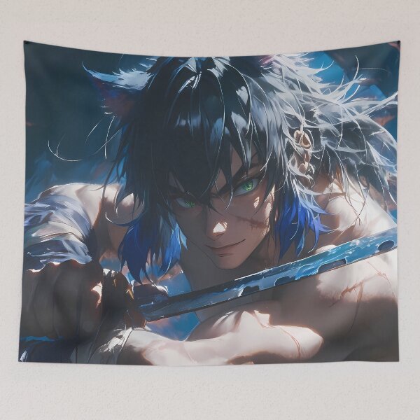 Item preview, Inosuke Hashibira Demon Slayer Fierce Blue Beast Energy designed and sold by earlobejerk.