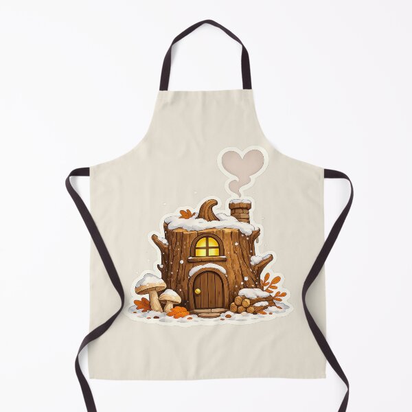 Item preview, Snowy Tree Stump House | Cozy Winter Cottagecore Forest Sticker designed and sold by Iras-Art-Corner.
