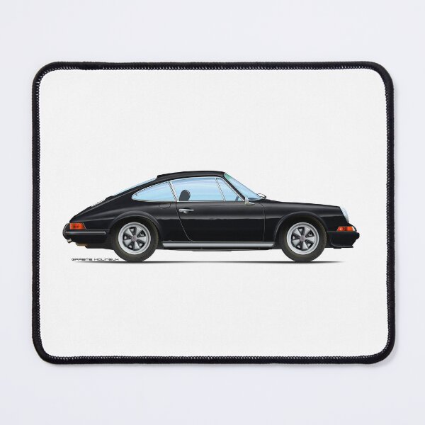 Item preview, PORSCHE 1972 911T 2.4 BLACK designed and sold by Grubby Fingers Aircraft Illustration.