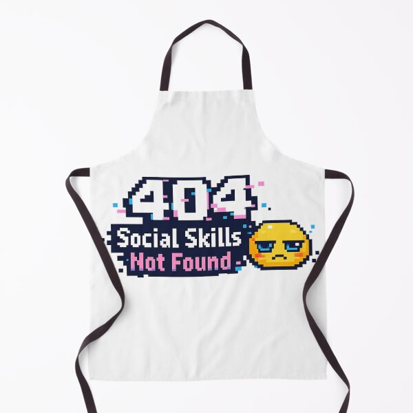 Item preview, 404 Social Skills Not Found – Pixel Error Sticker designed and sold by AstraDrip Studio.