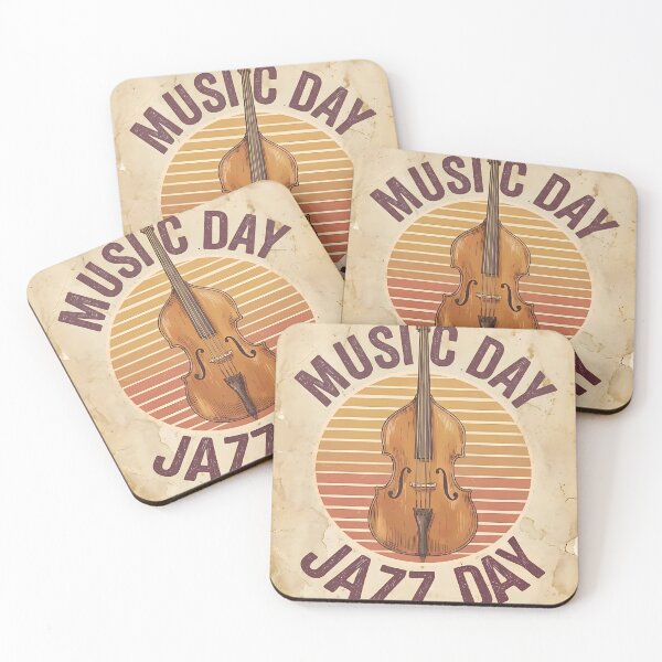 Item preview, Retro Double Bass   - International Music day designed and sold by Art-Arcade6.