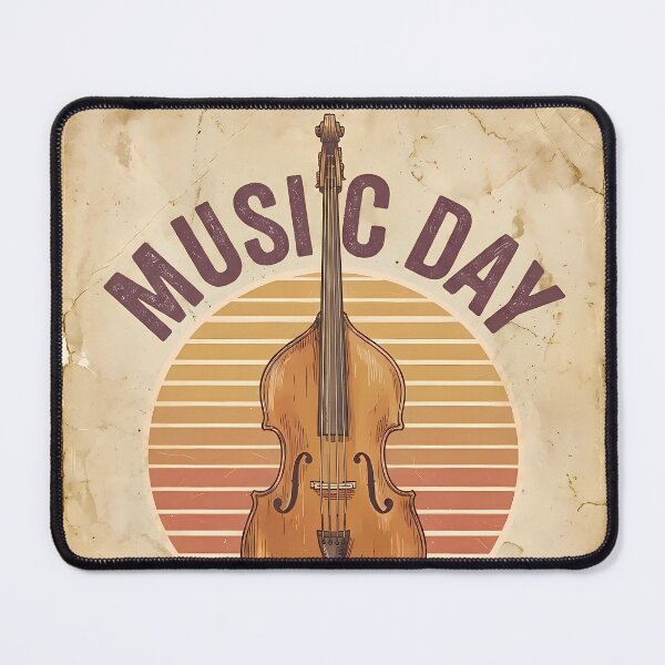 Item preview, Retro Double Bass   - International Music day designed and sold by Art-Arcade6.