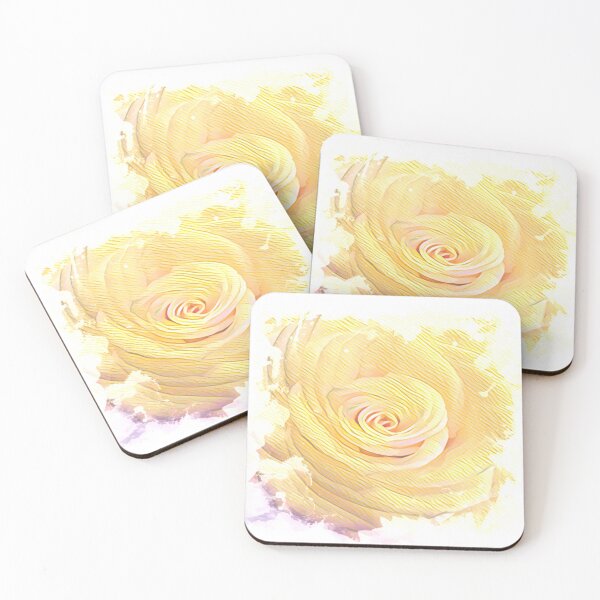 Item preview, Sunny Yellow Rose Watercolor Vignette Digital Art designed and sold by BalkanBloom.